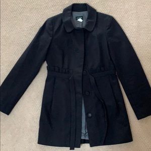 J. Crew ruffle tie Gamine coat